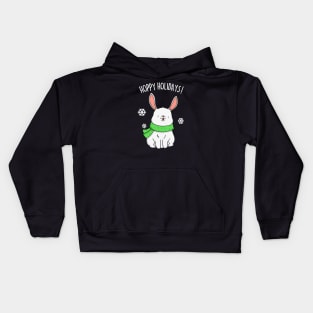 Hoppy Holidays Cute Christmas Rabbit Pun Kids Hoodie